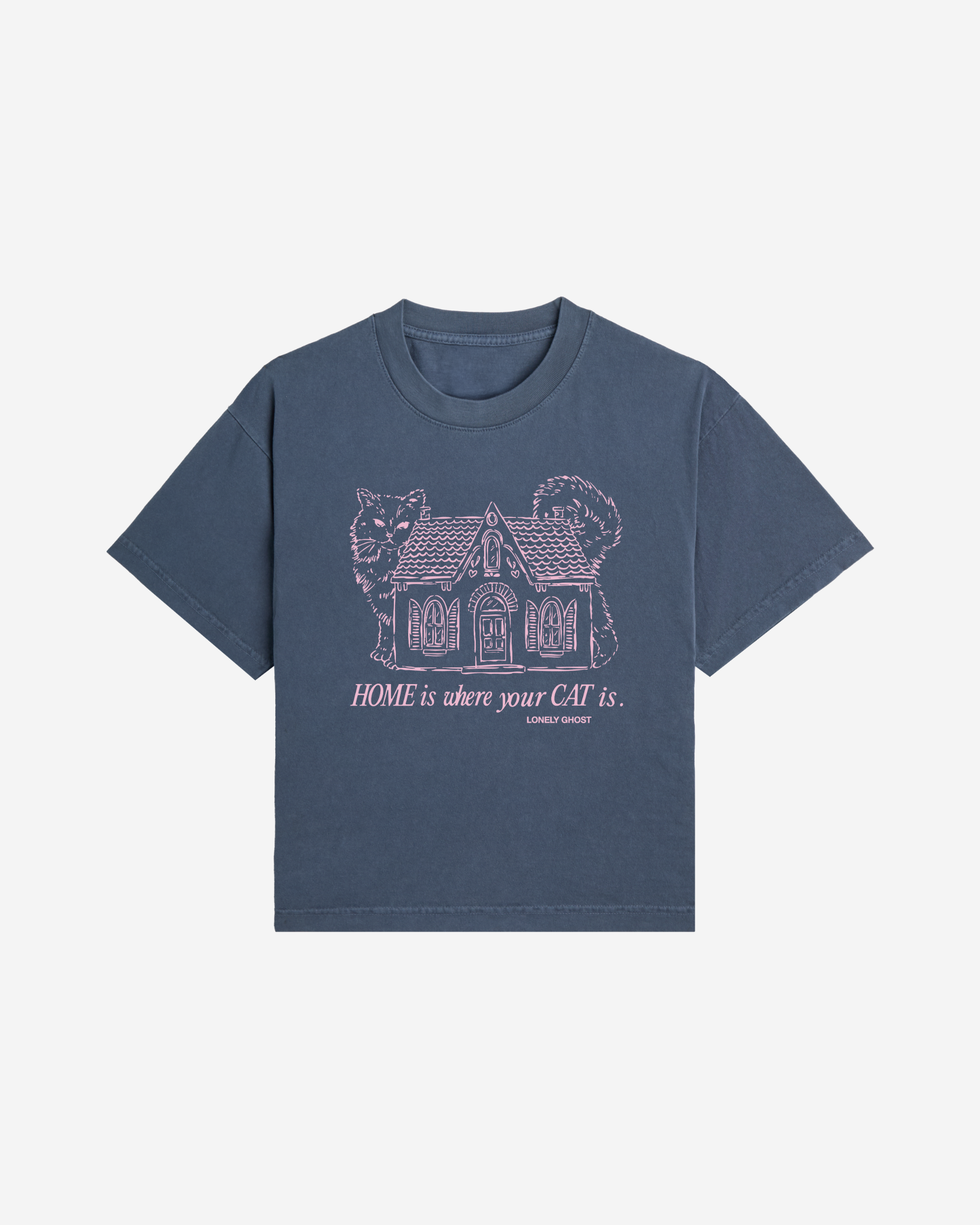 Home is Where Your Cat Is Boyfriend Baby Tee