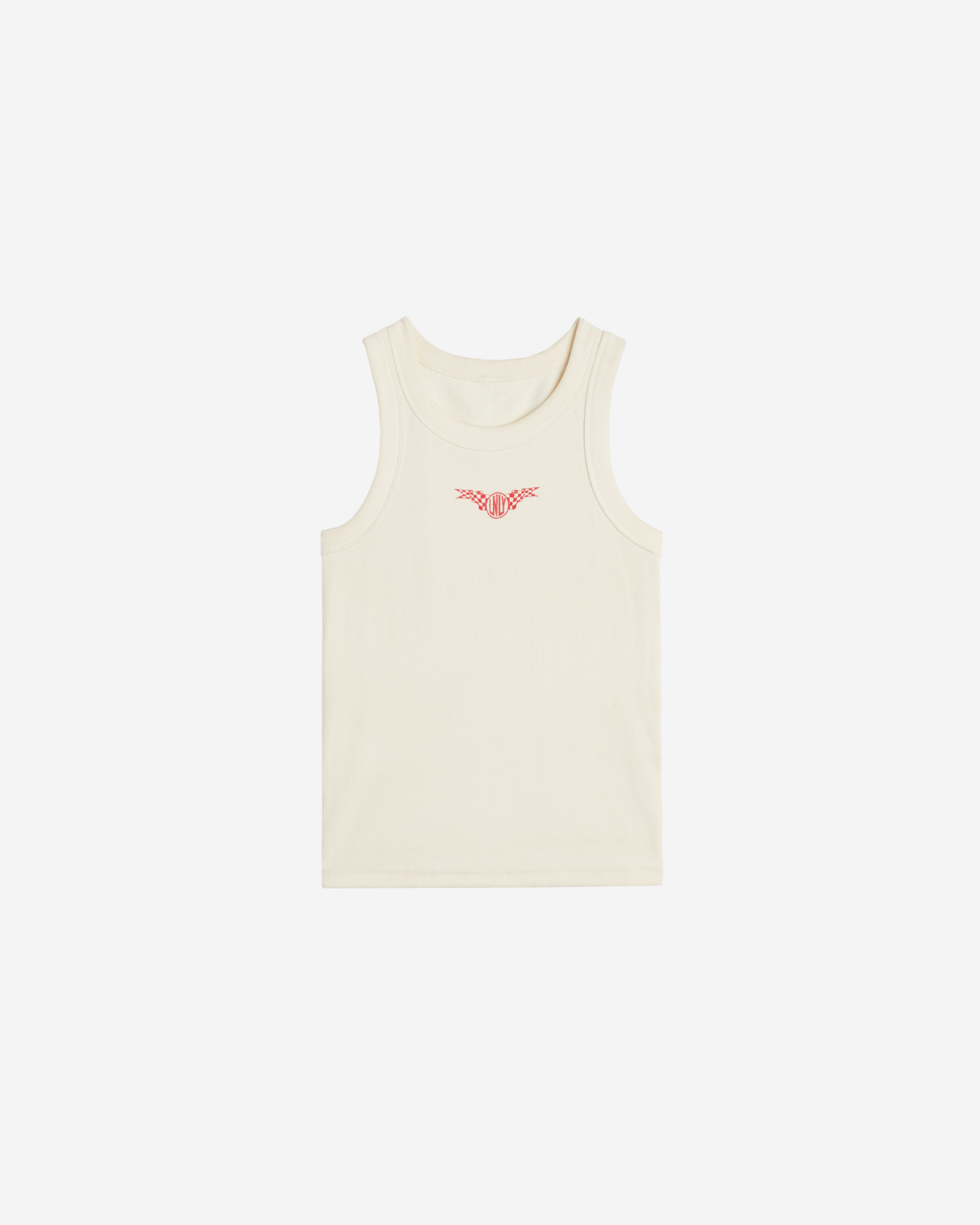 Lonely Road Race Flag Ribbed Tank Top