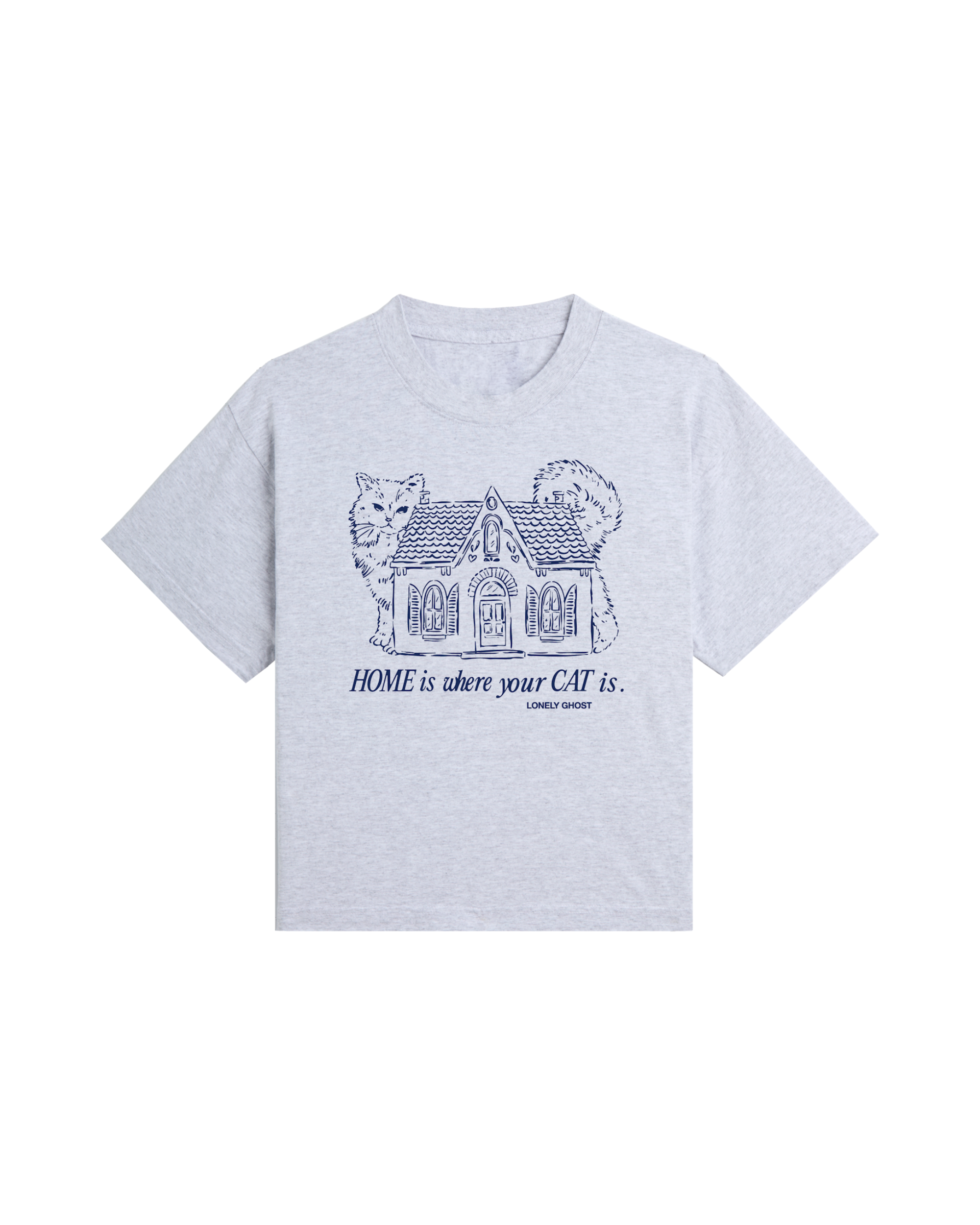 Home is Where Your Cat Is Boyfriend Baby Tee