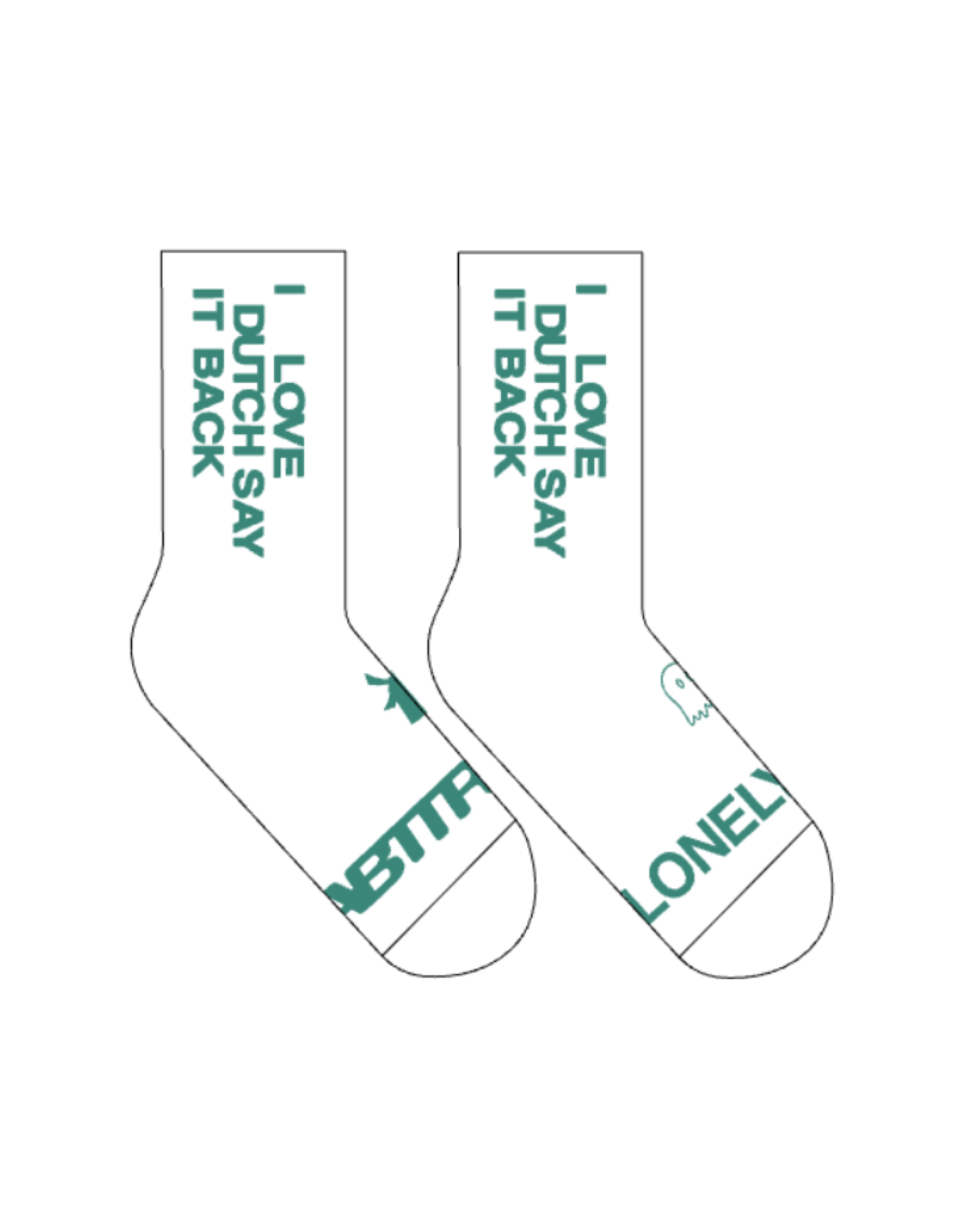 LG x DUTCH BROS ABW I LOVE DUTCH SAY IT BACK SOCKS