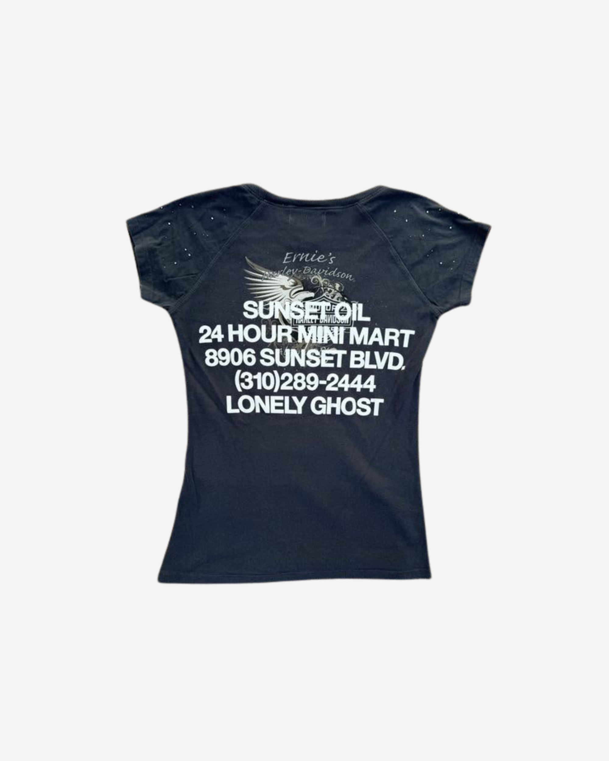 Sunset Oil Ernie's Harley Davidson tee