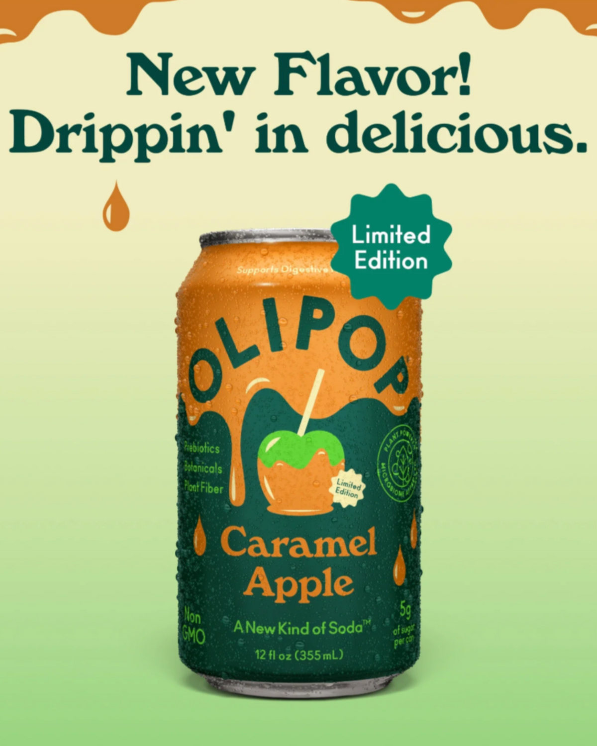 OLIPOP Caramel Apple 12 Pack