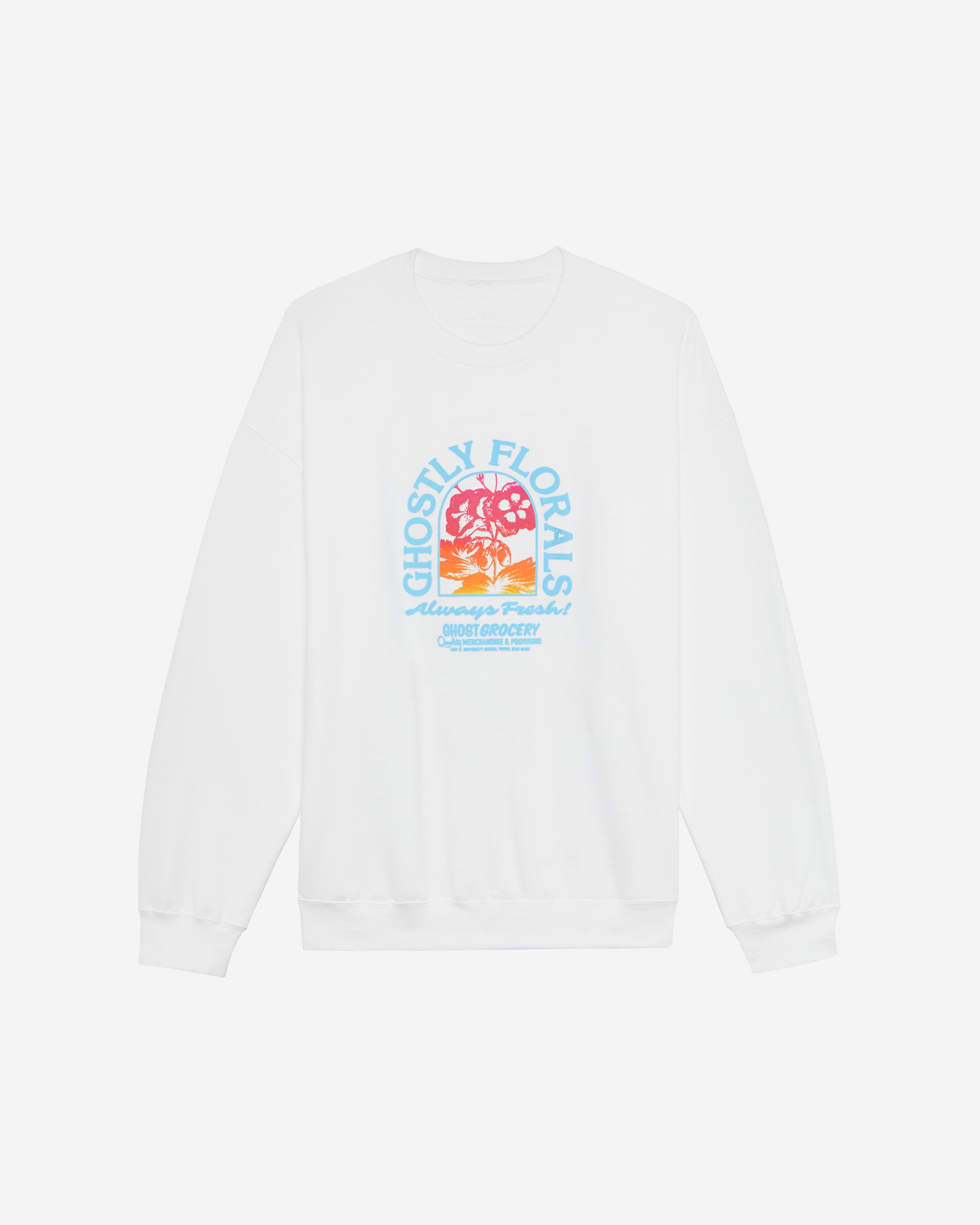 Ghostly Florals Gradient Crewneck