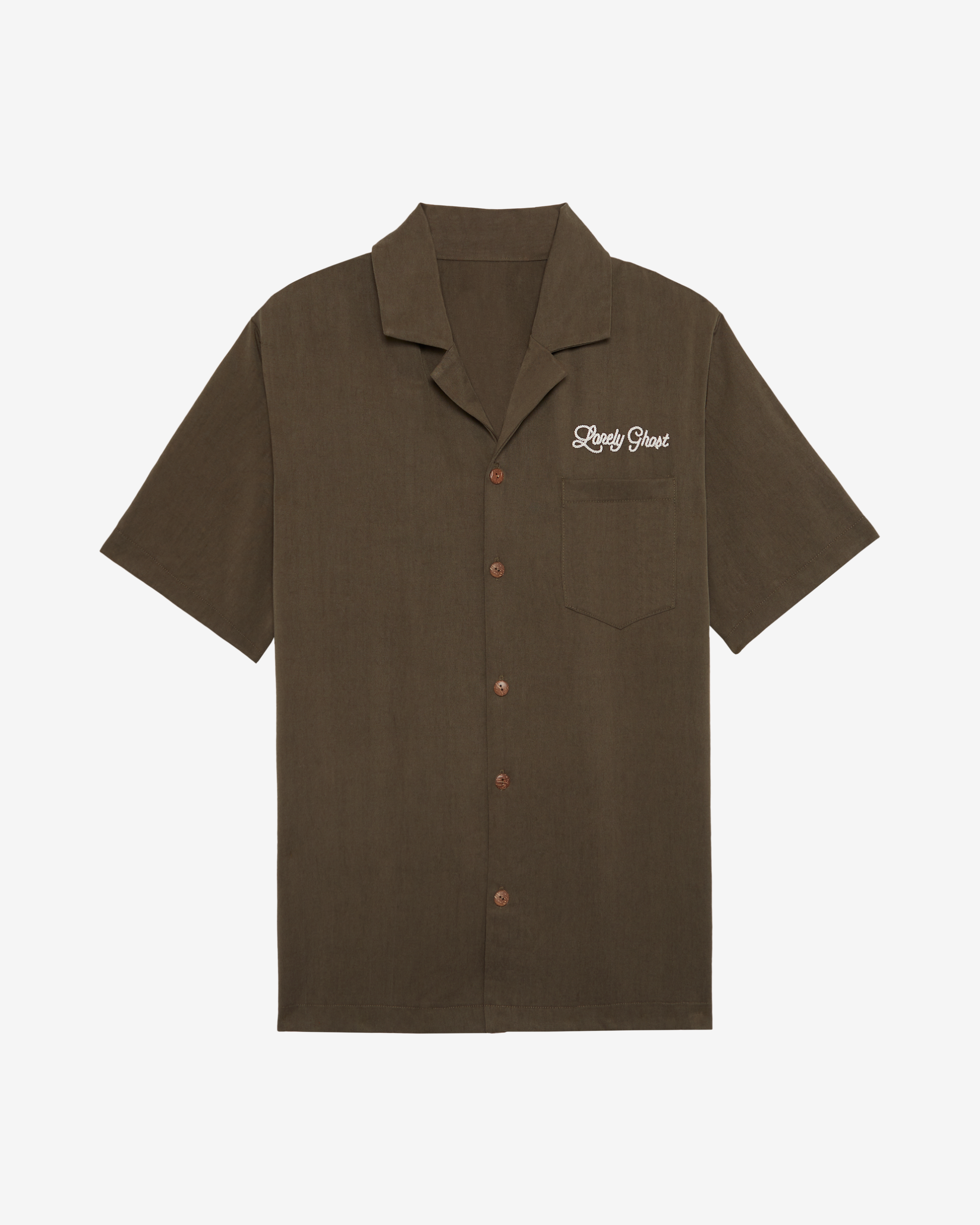 Button Down Shirt-Olive Brown