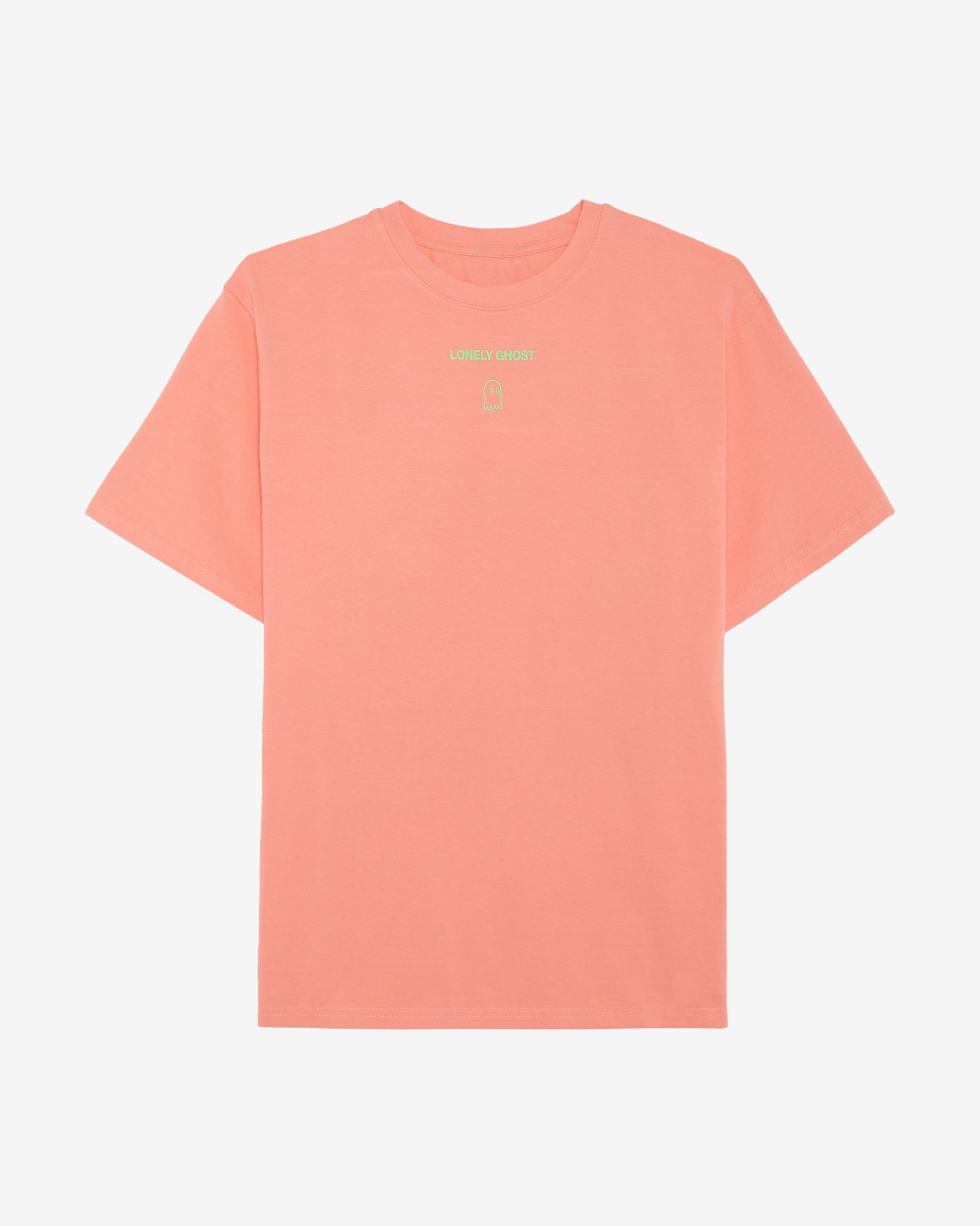 Text Me Tee-Peach With Green