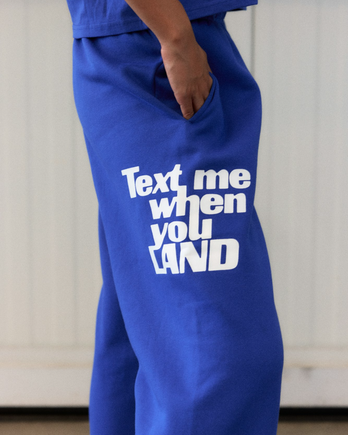 Text Me When You Land Wide Leg Sweatpant