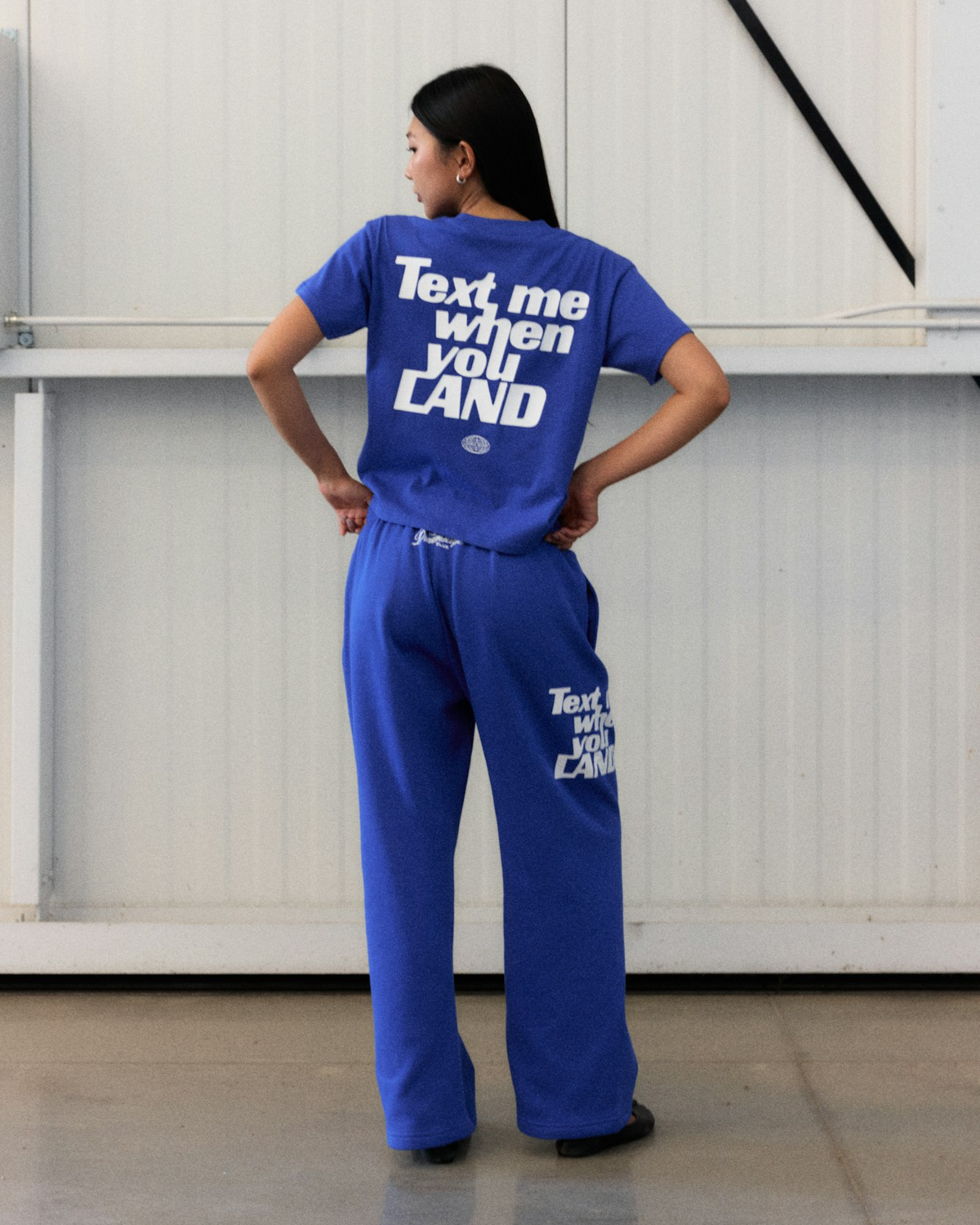 Text Me When You Land Wide Leg Sweatpant