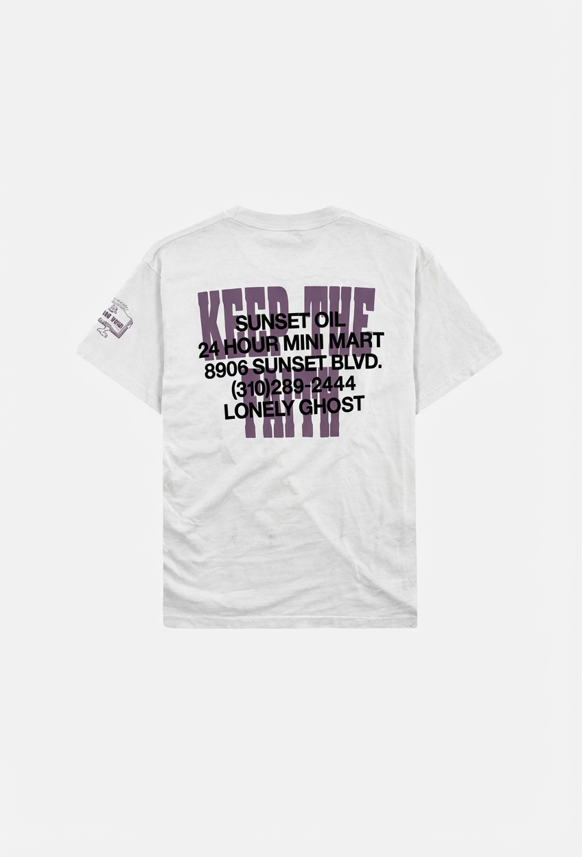 Sunset Oil Walking Word Keep The Faith Tee