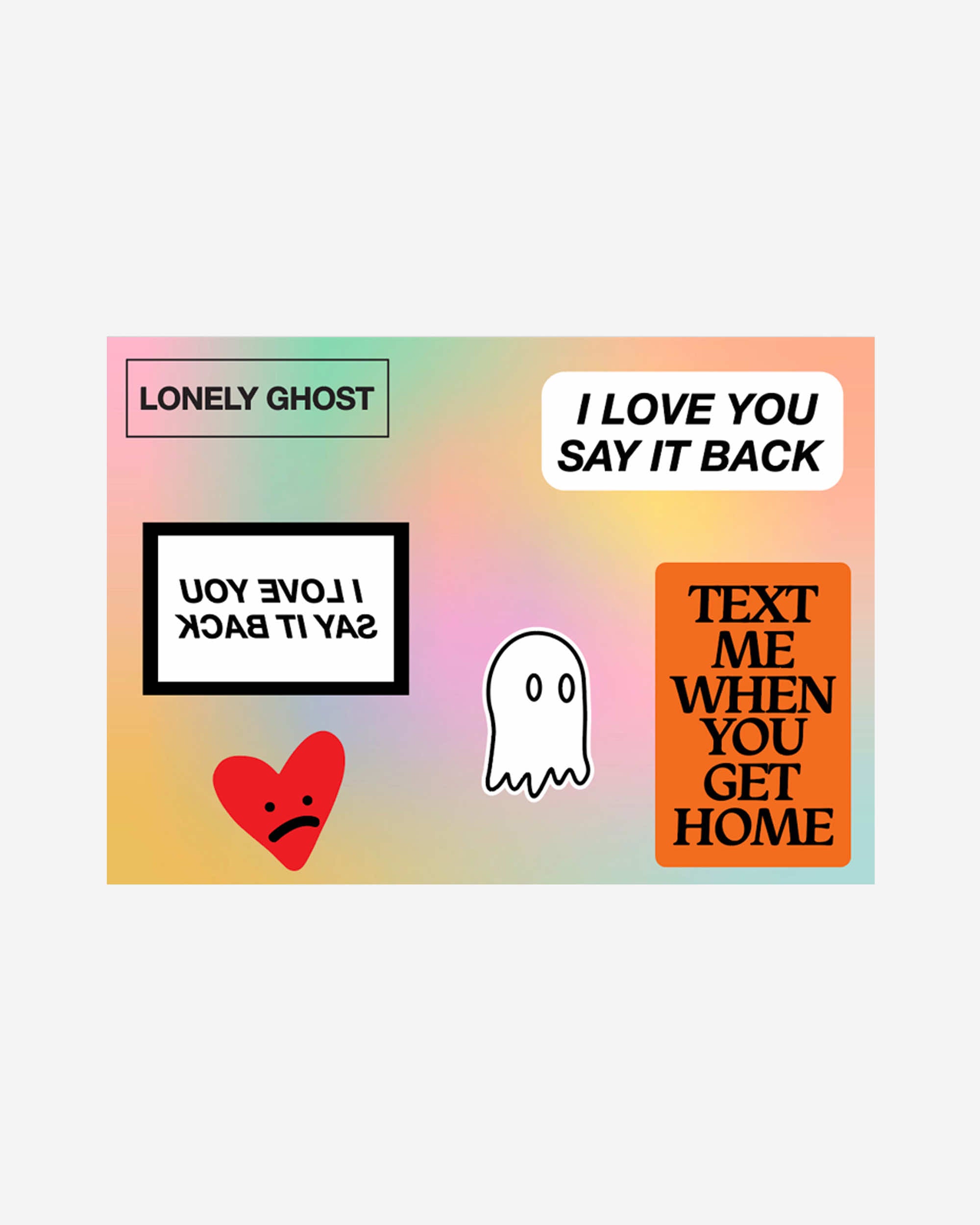 Lonely Ghost Sticker Sheet
